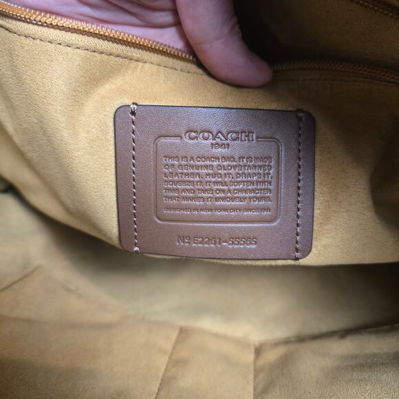 Coach Mens Leather Metropolitan Slim Briefcase Shoulder Handbag Brown - Picture 6 of 12